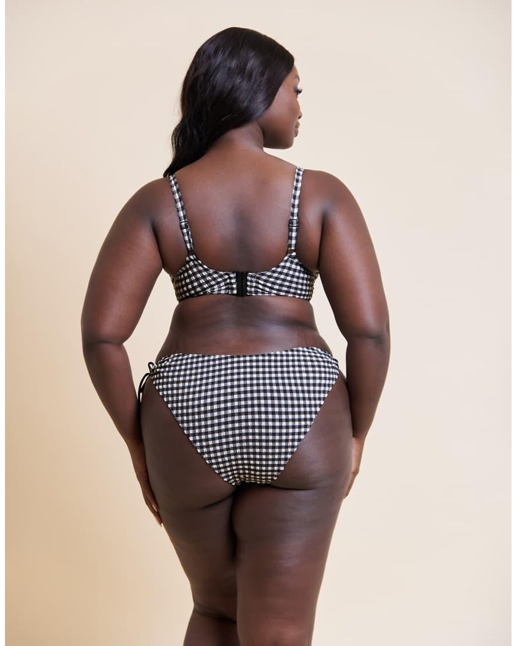 Curvy Kate Natural Holiday Gingham Tie-Side Bikini Brief