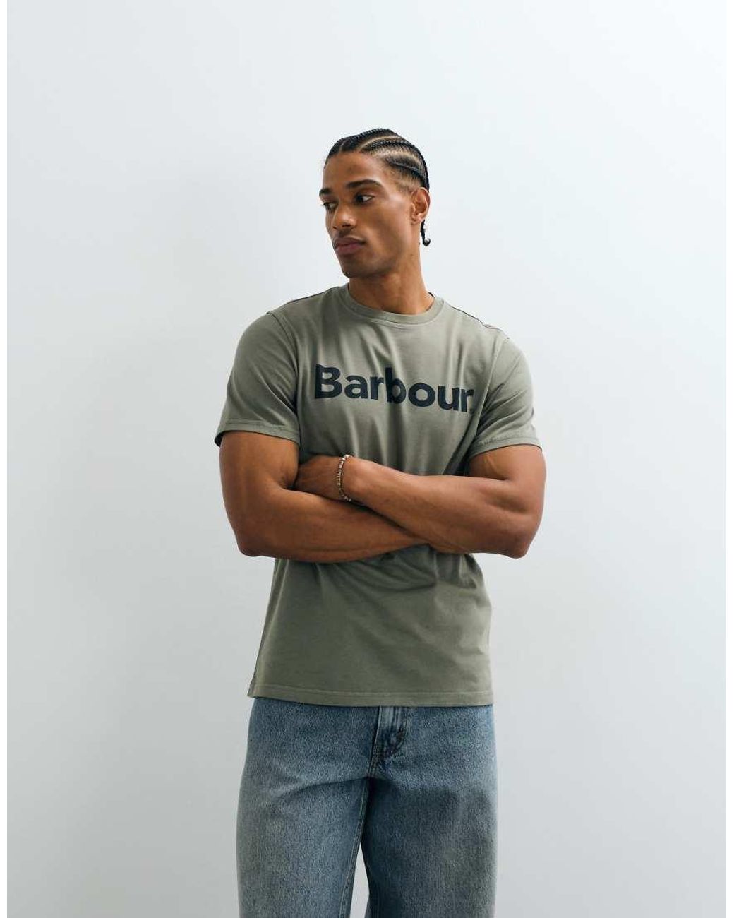 Barbour Green Washington Short Sleeve Tailored Logo T-shirt for men