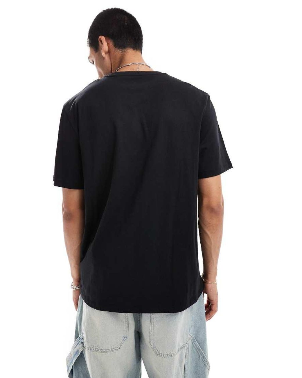 Timberland Black Small Central Logo T-Shirt for men