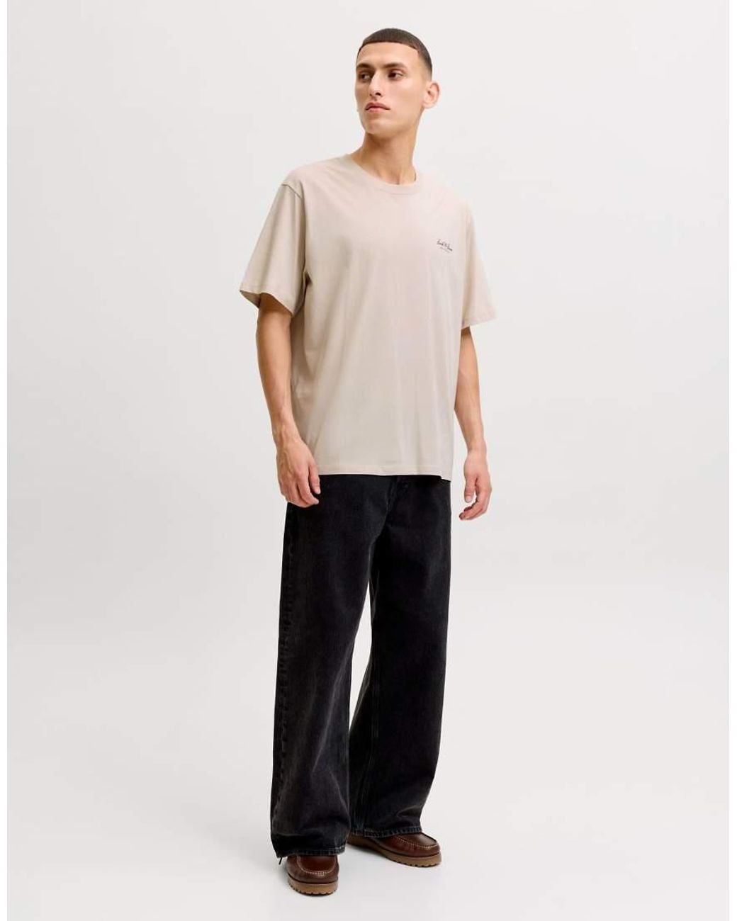 Jack & Jones Natural Archive 3 Pack Lace Relaxed Fit Crew Neck Short Sleeve T-shirt for men
