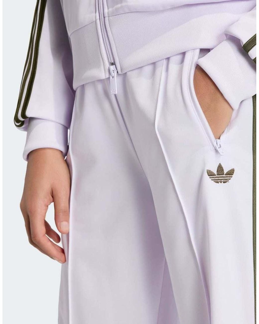 Adidas Originals White Firebird Loose Tracksuit Bottoms