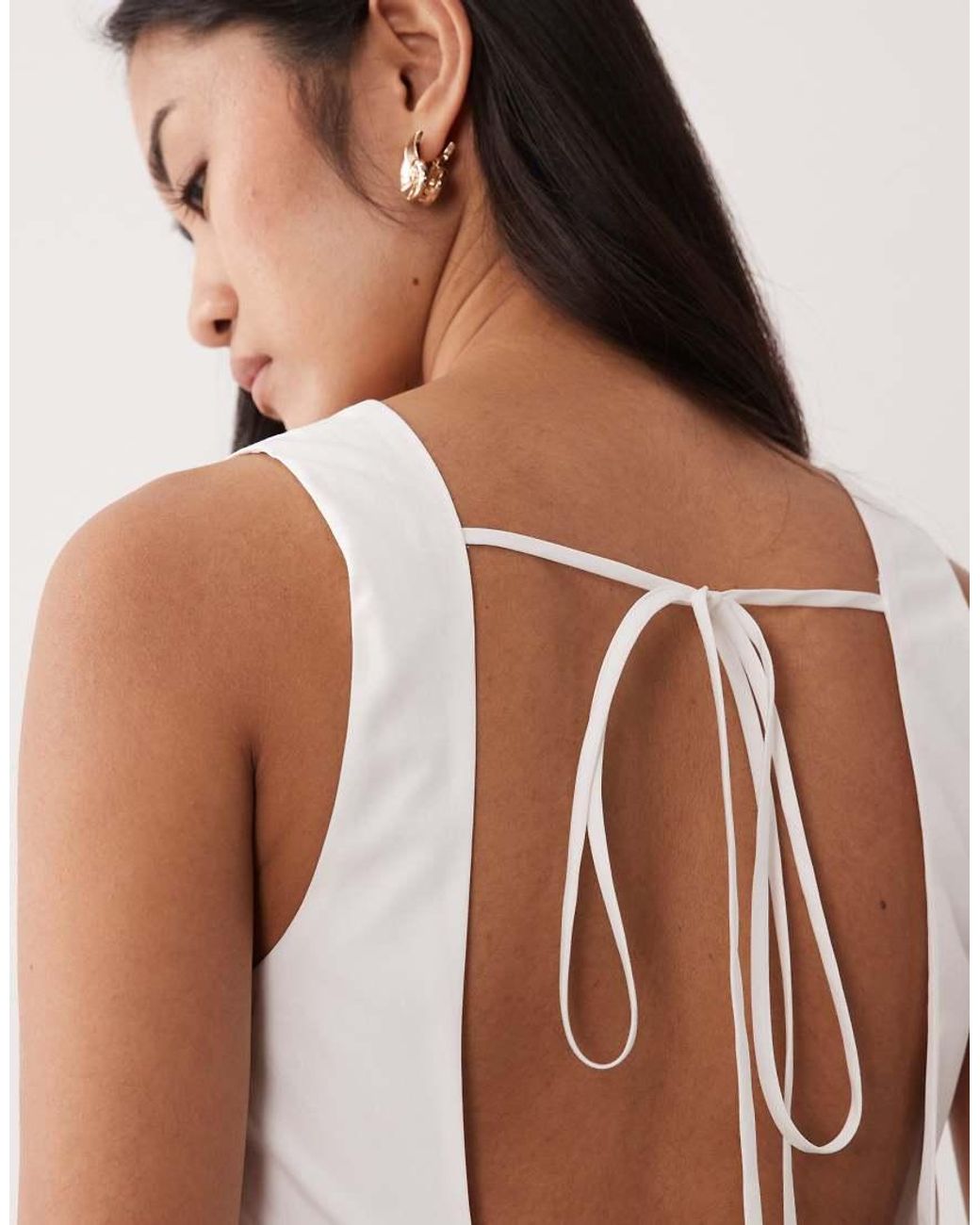 Nia Natural Highland V Neck Mini Dress