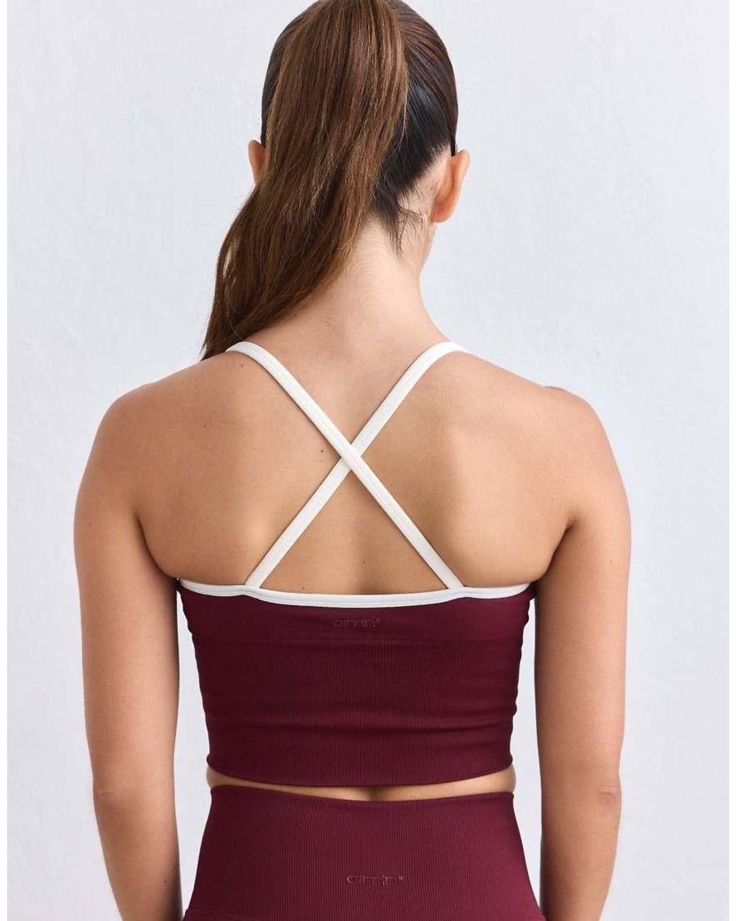 Aim'n Purple Merlot Shape Seamless Cross Back Bralette