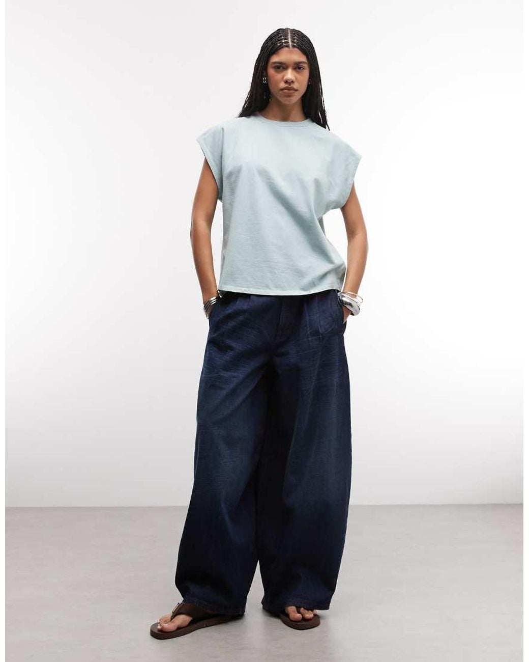 ASOS Gray Raglan Sleeve Heavyweight Boxy Crop Tee