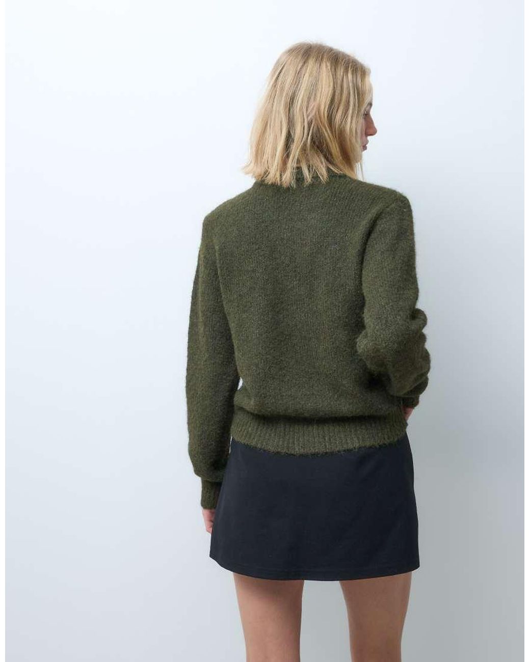 Vero Moda Green Soft Knitted Polo Neck Jumper