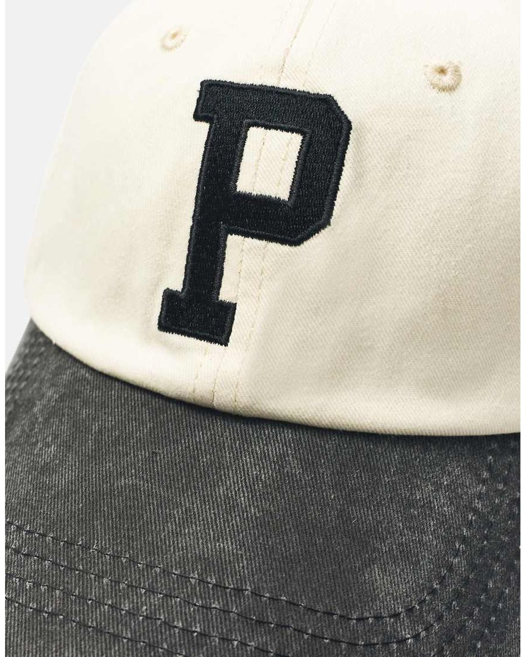 Pull&Bear Gray P Embroidered Cap for men