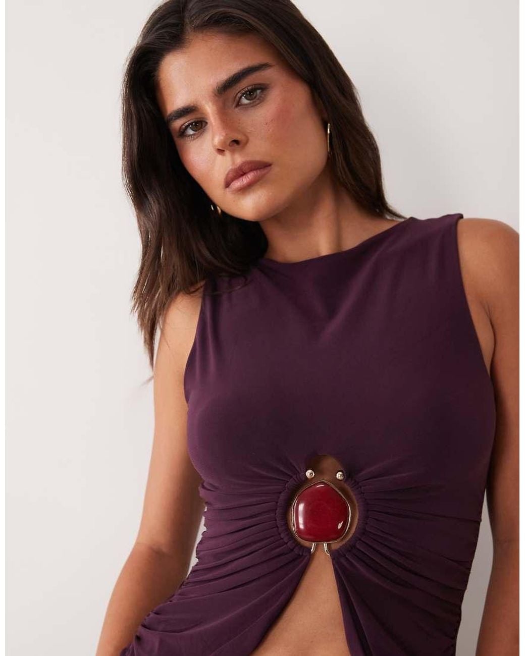 ASOS Purple Hardware Top