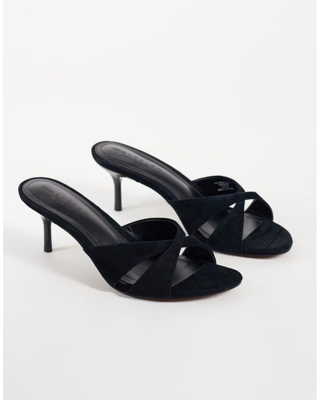 ASOS Multicolor Hum Premium Cross Strap Mid Heeled Mules