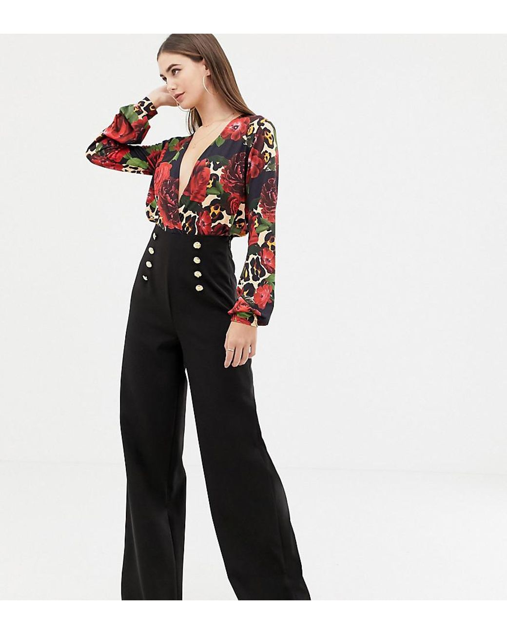 Flounce London Velvet Wide Leg Trousers 