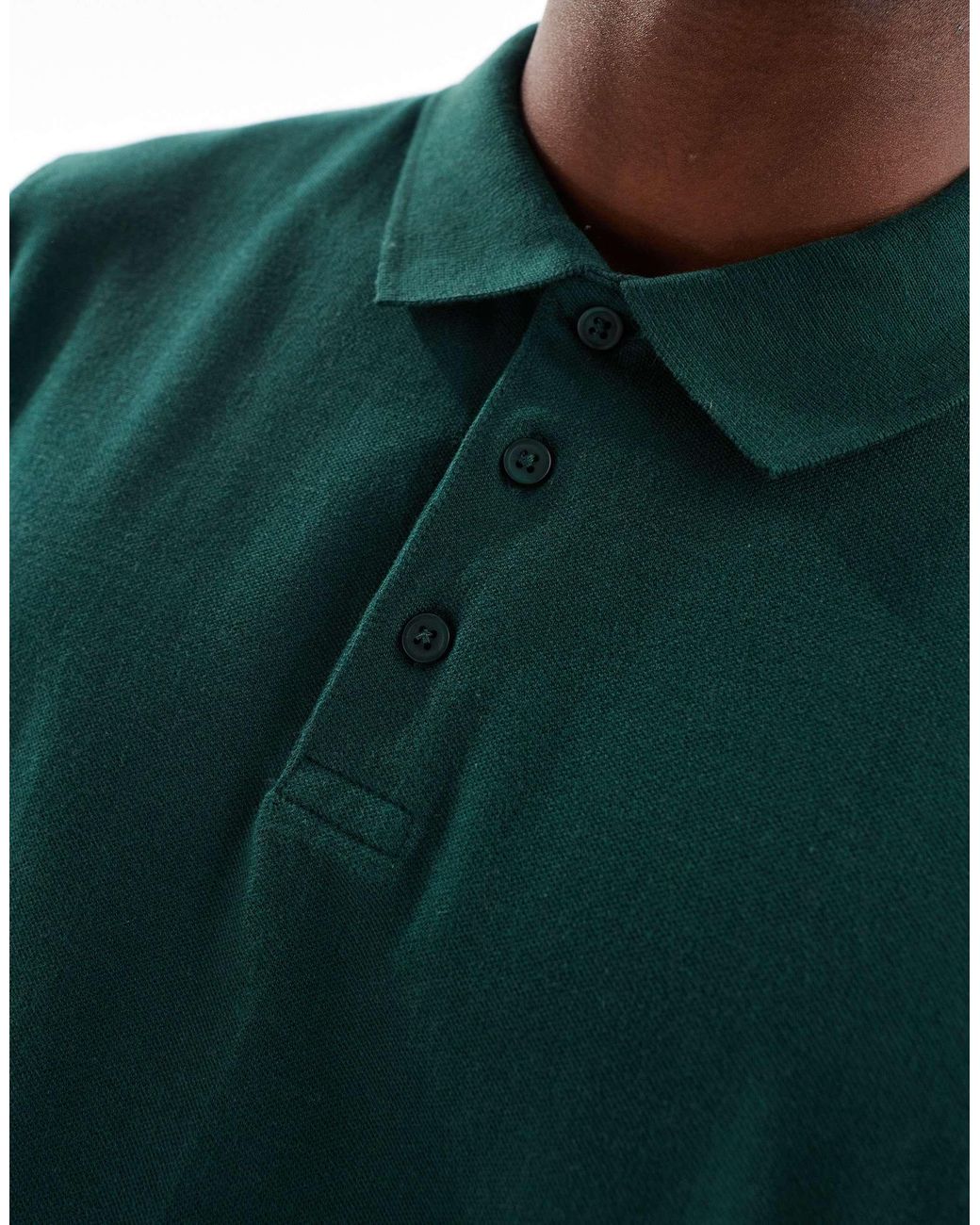 ASOS Green Essentials Regular Fit Polo for men