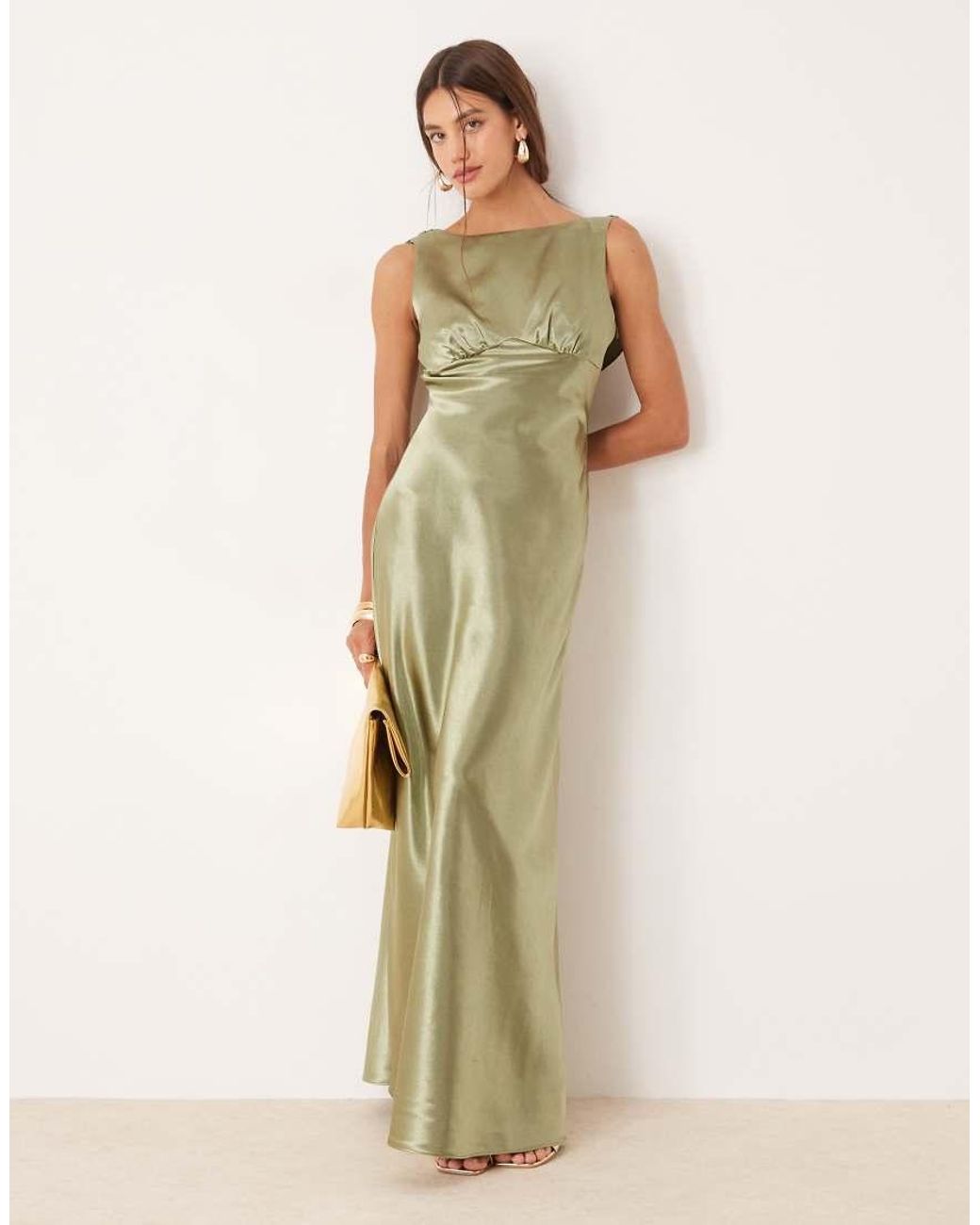 True Decadence Green Sleeveless Pleated Maxi Dress