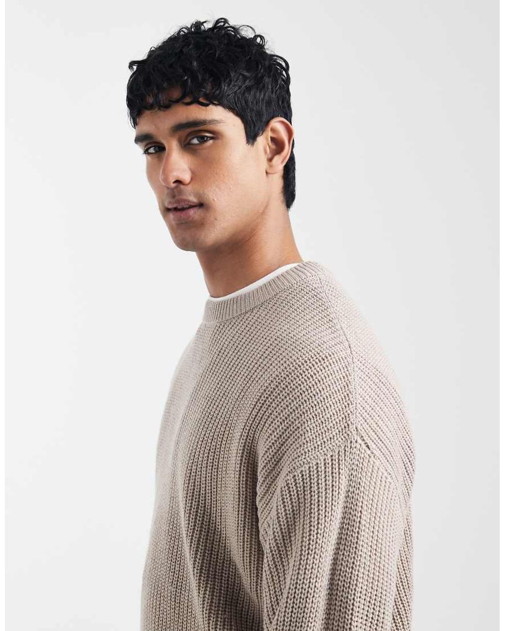 Jack & Jones Gray Oversize Jumper for men
