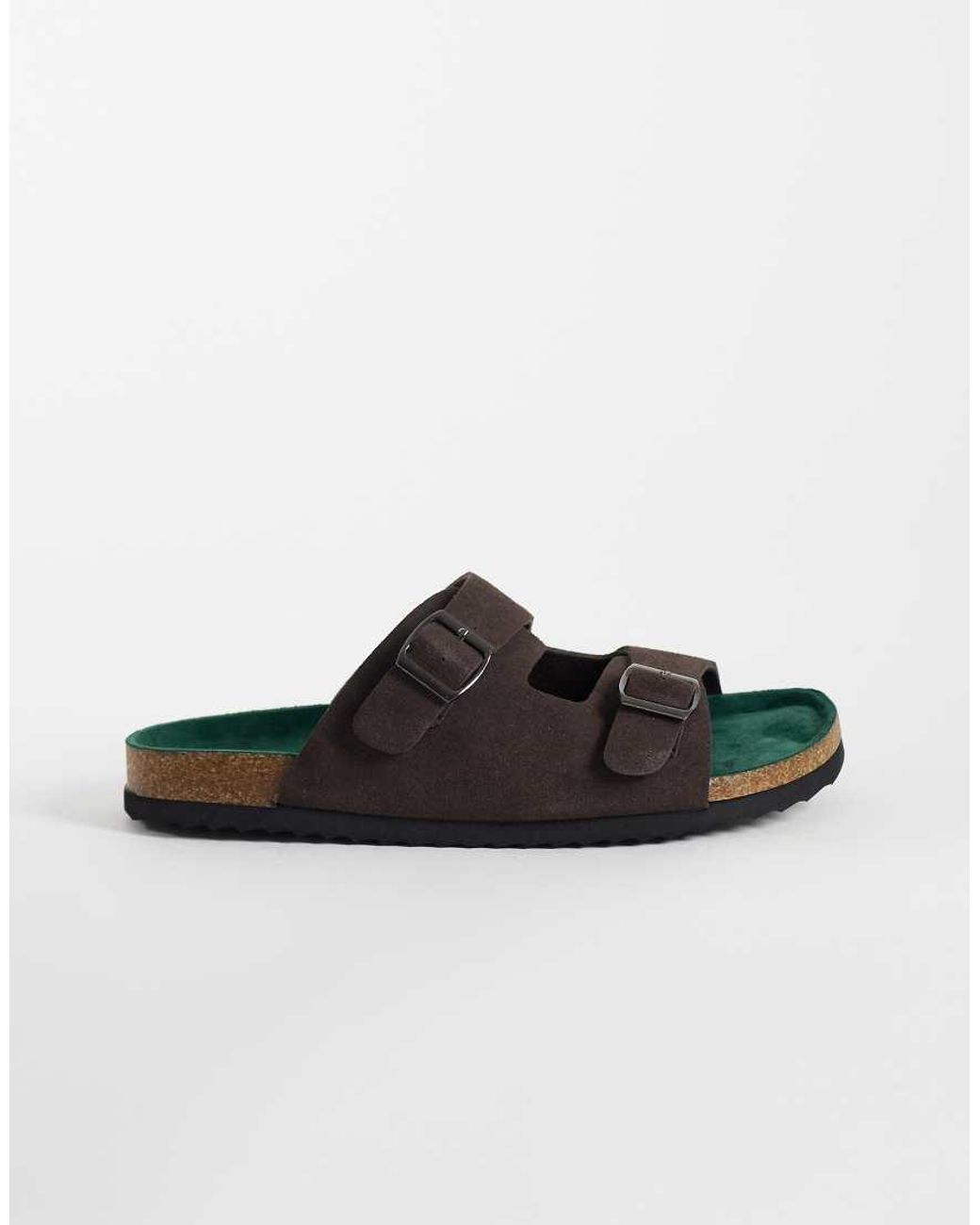 Only & Sons Black Faux Suede Mule Sandals for men