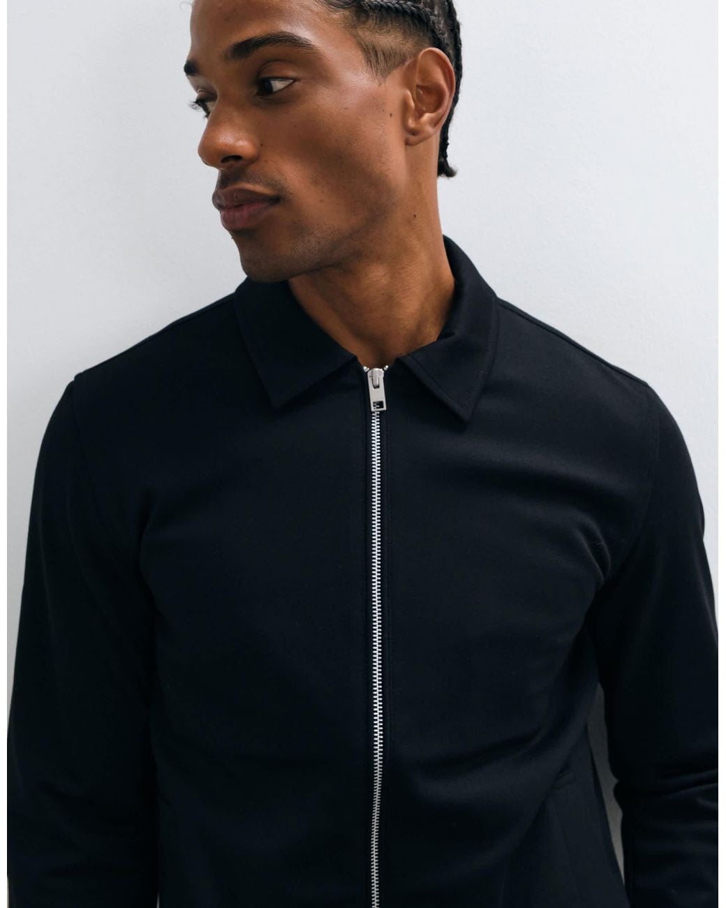 Jack & Jones Black Slim Double Zip Smart Jacket for men