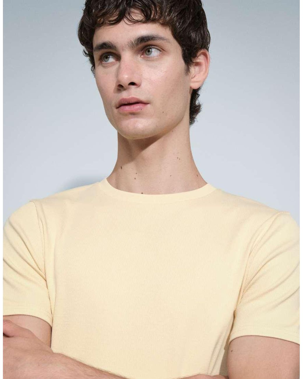 ASOS Natural Muscle Fit T-shirt for men