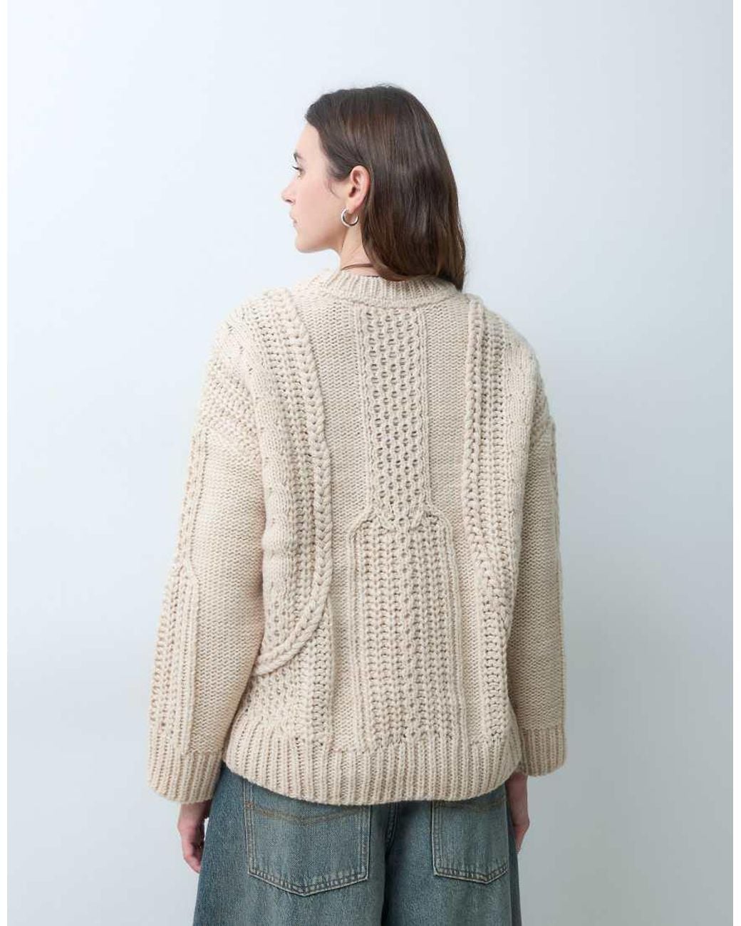 Object Natural Textured Crew Neck Jumper Knit Jumper