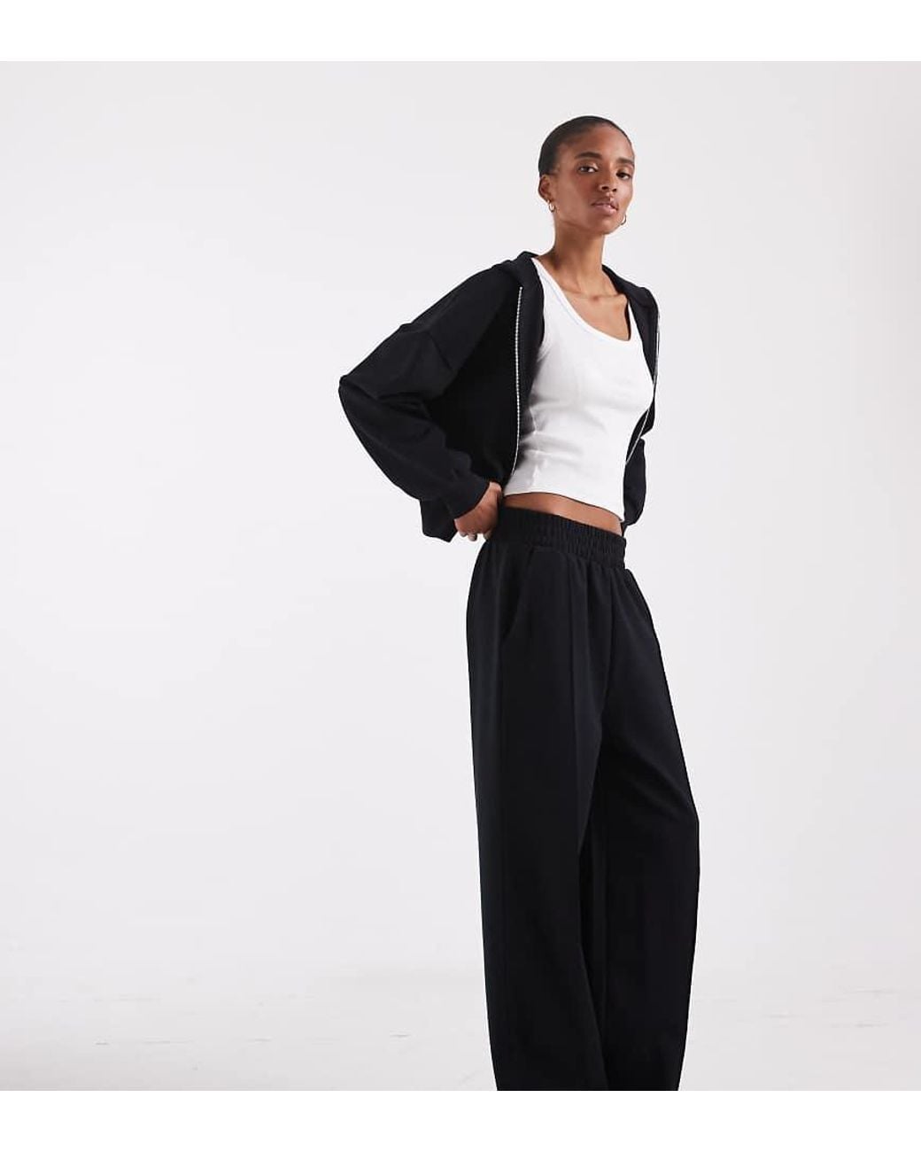 ASOS Asos Design Tall Interlock Nette Joggingbroek in het Black