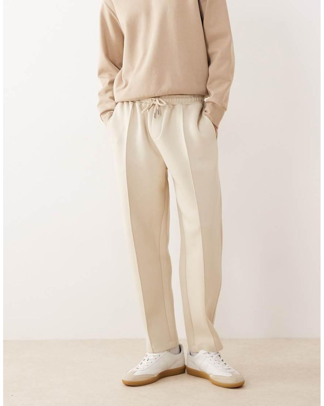 ASOS Natural Heavyweight Tapered Fit jogger for men