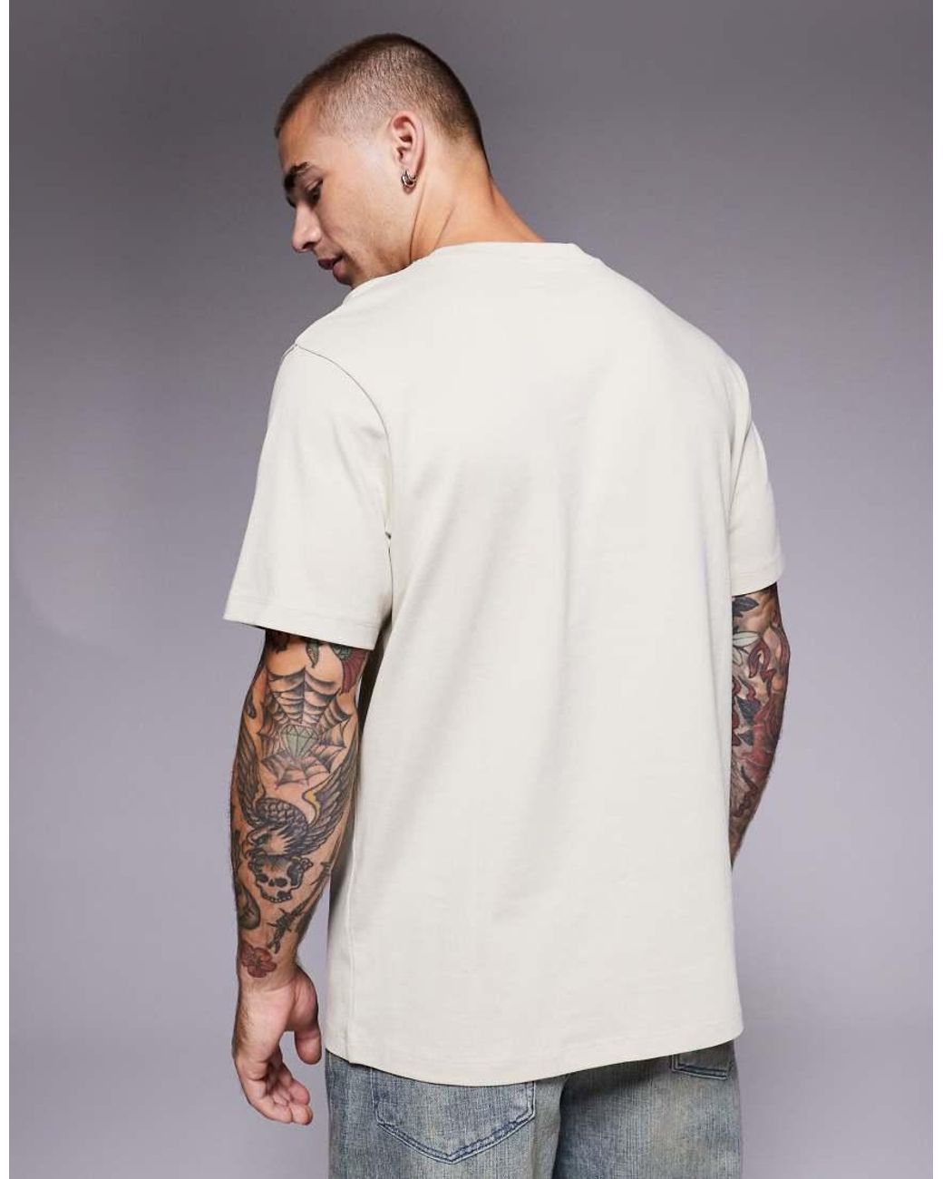 ASOS Gray Super Heavyweight Regular Fit T-shirt for men