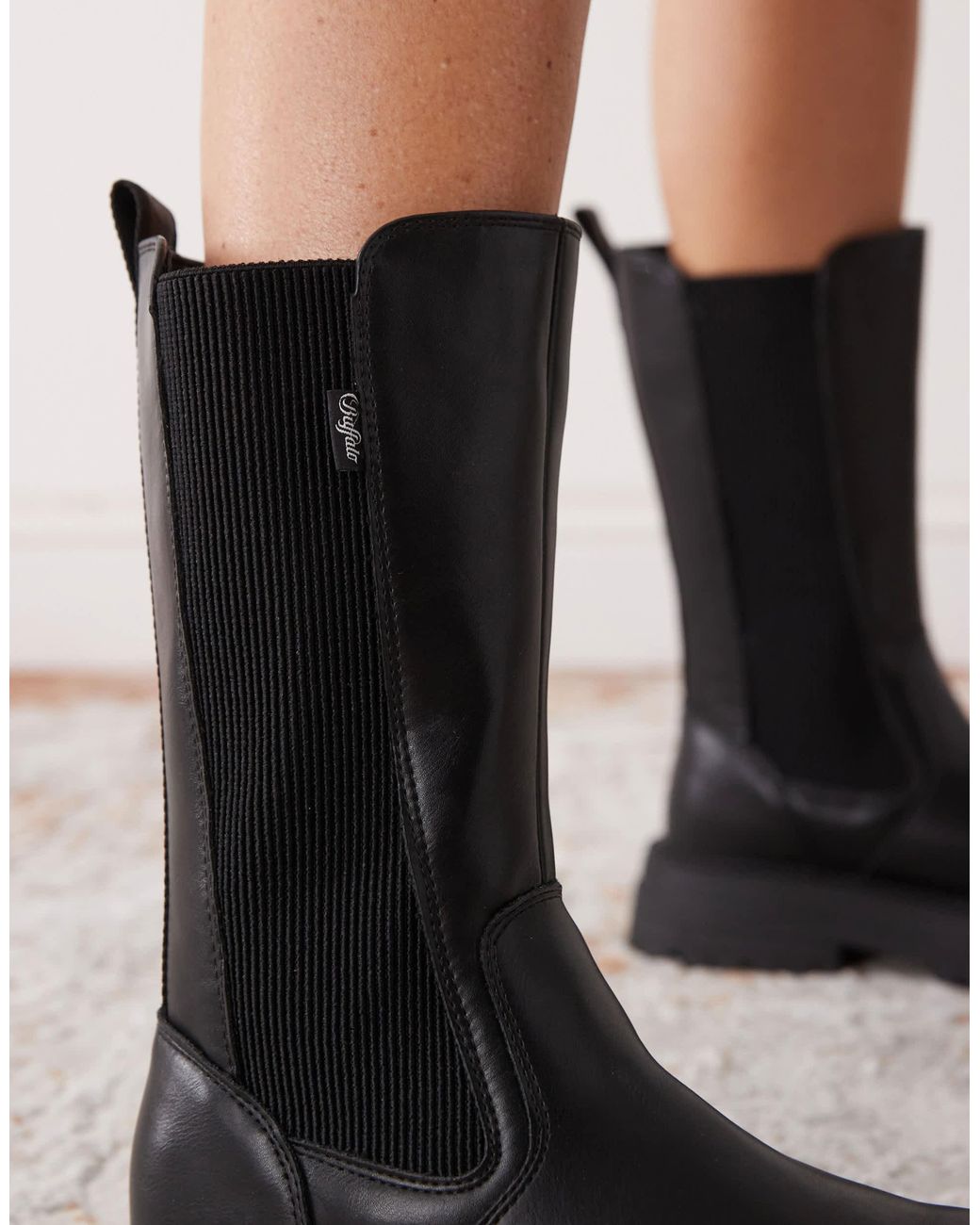 Buffalo Black Lennox Chelsea Hi Boot