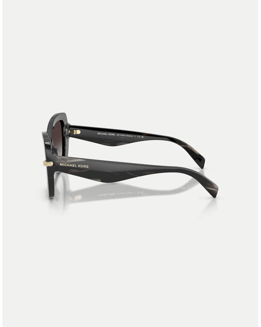 Michael Kors Black Atlanta Butterfly Sunglasses With Lens