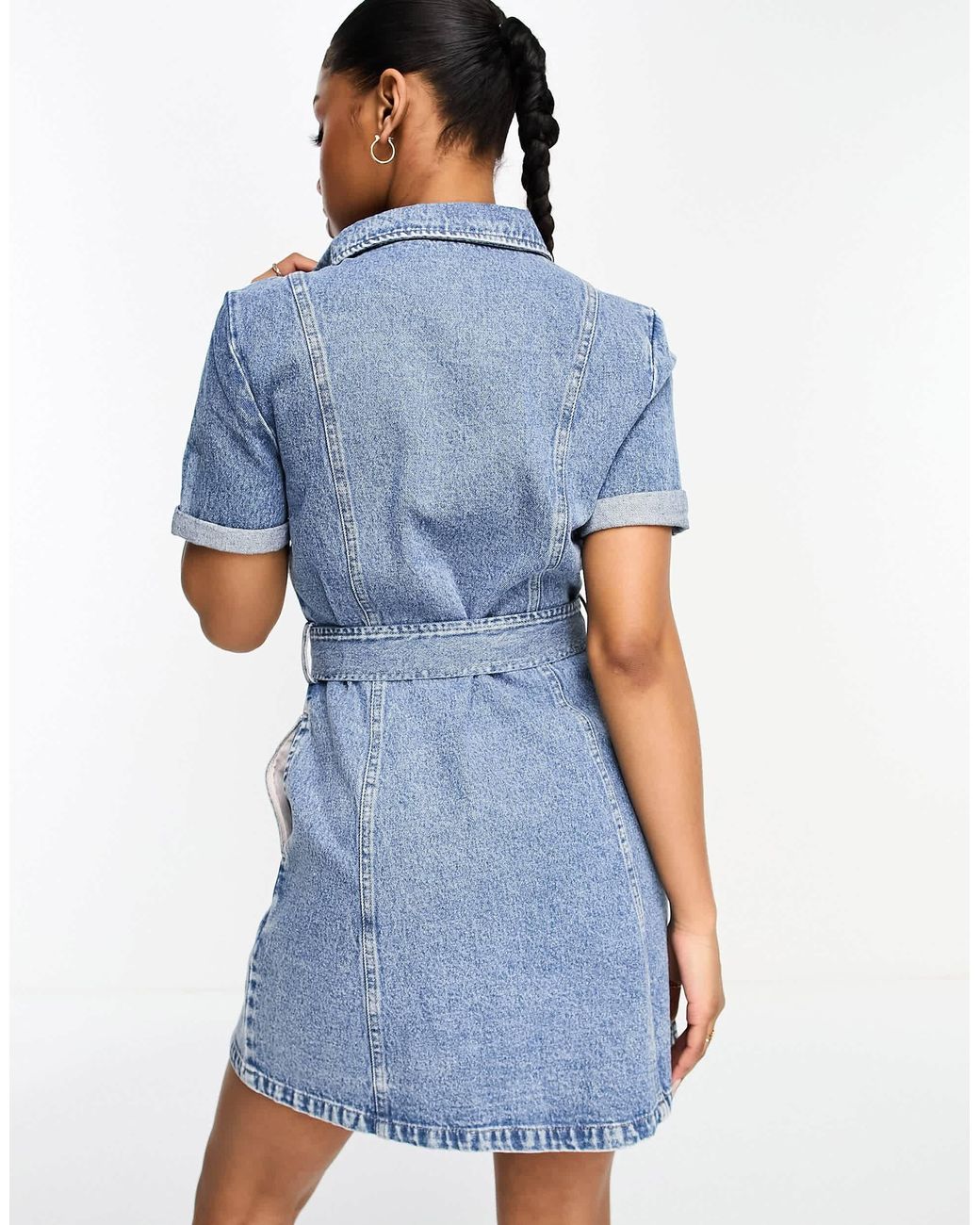 stradivarius denim dress Stradivarius Denim dress - light blue - (Pre-owned)