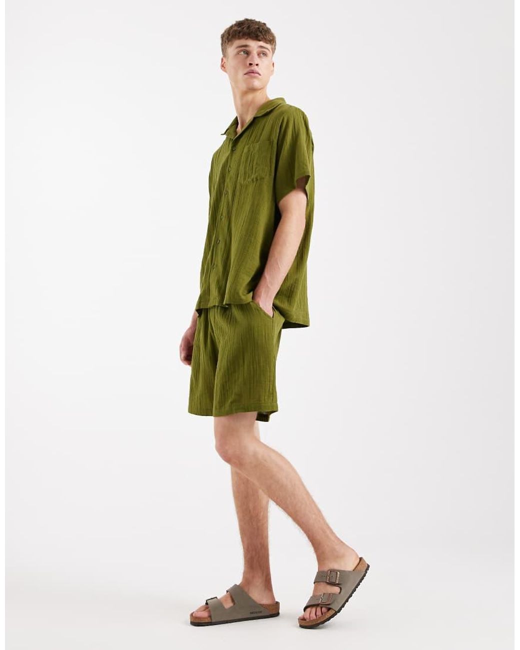 Sol Beach Green Beach Short Co-Ord for men