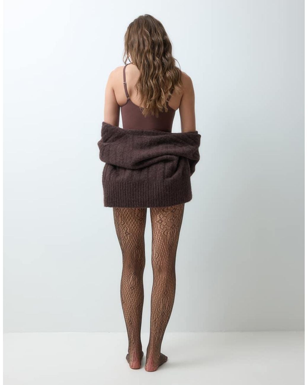 Vero Moda Brown Lace Tights