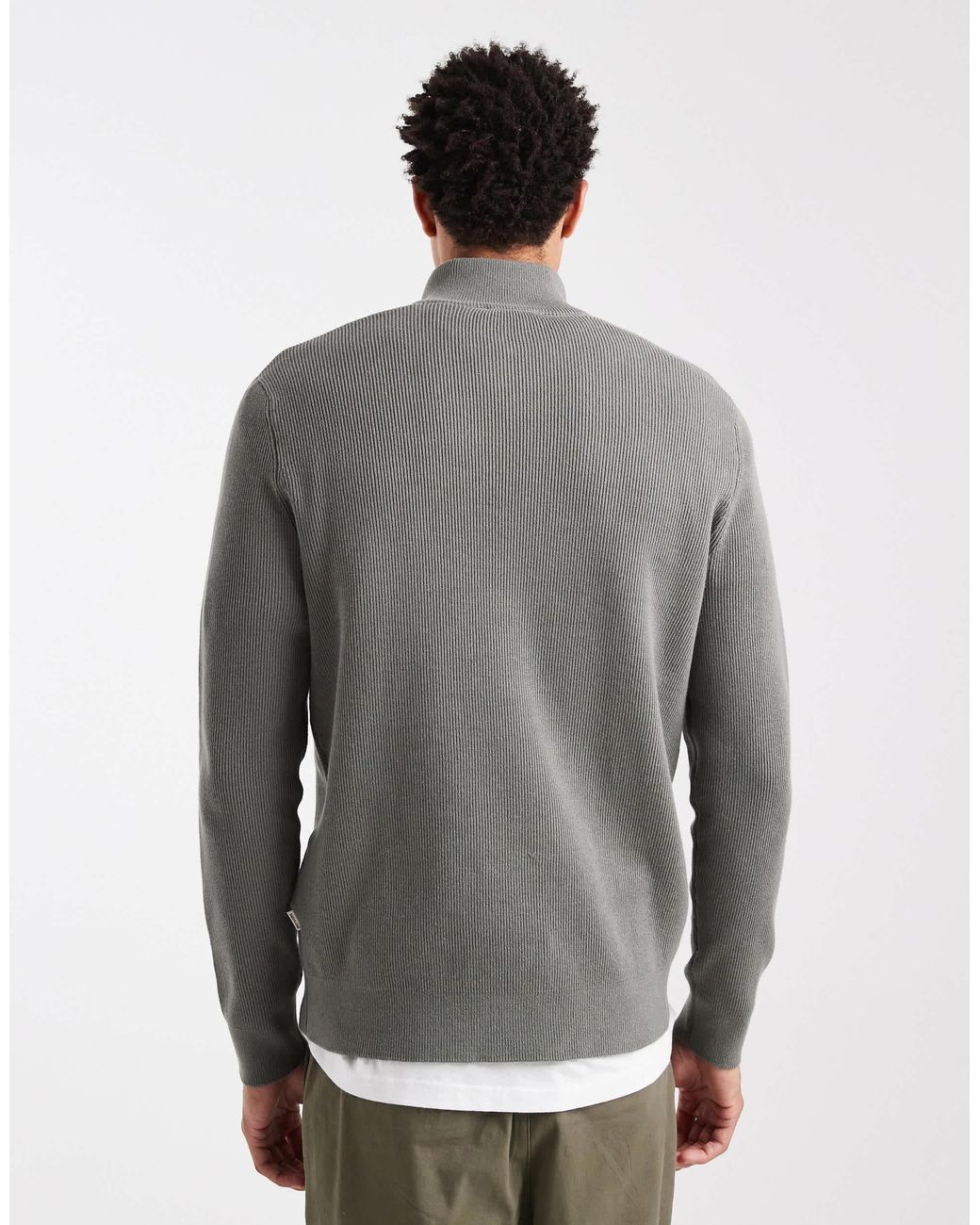 Only & Sons – gerippter pullover in Gray für Herren
