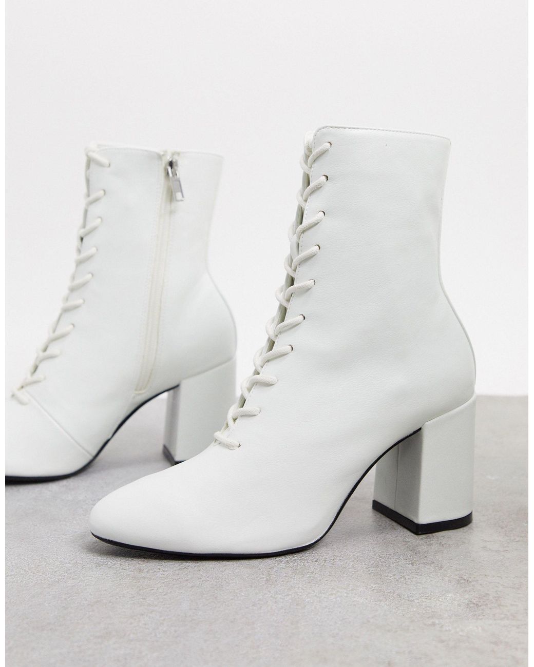 Bershka round heel boot sales