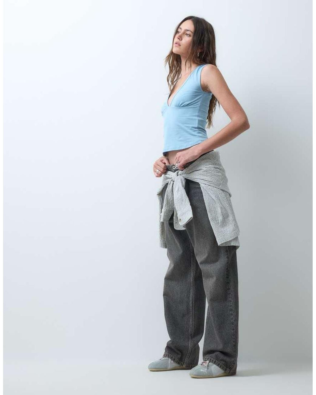 Collusion Multicolor Antifit Mid Rise Jeans