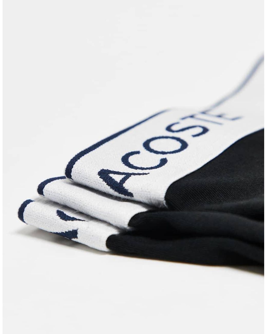 Lacoste Black 3 Pack Trunks for men