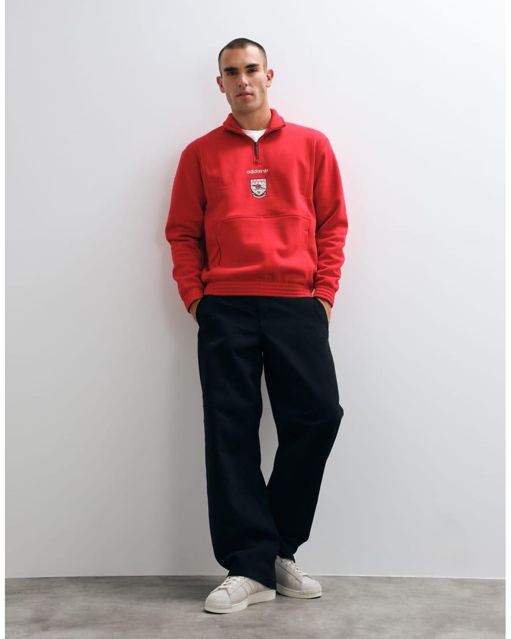 Adidas Originals Red Adidas Football Arsenal 26/27 Eqt Half Zip Top for men