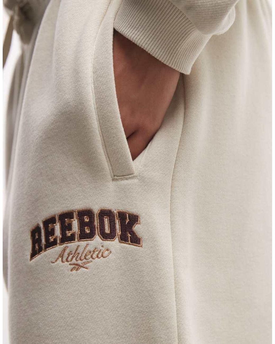 Reebok White Elevated Athletic Relaxed Open Hem jogger