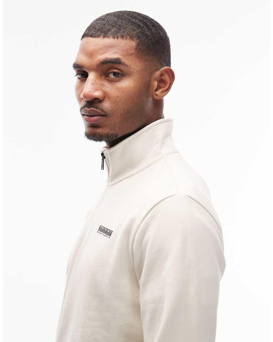 Napapijri Natural 1/4 Zip Sweatshirt for men