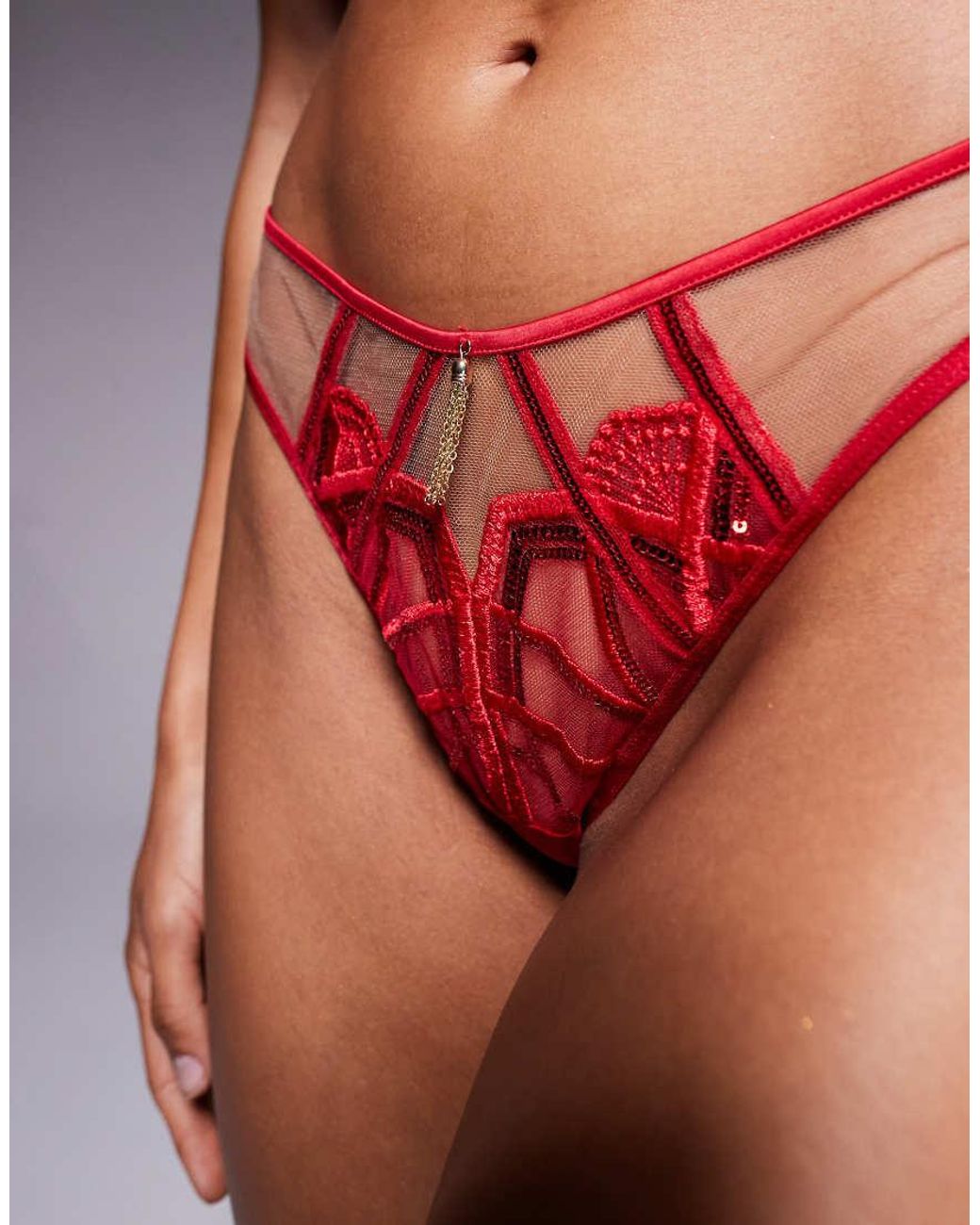 Ann Summers Red Desiring Decadence Thong