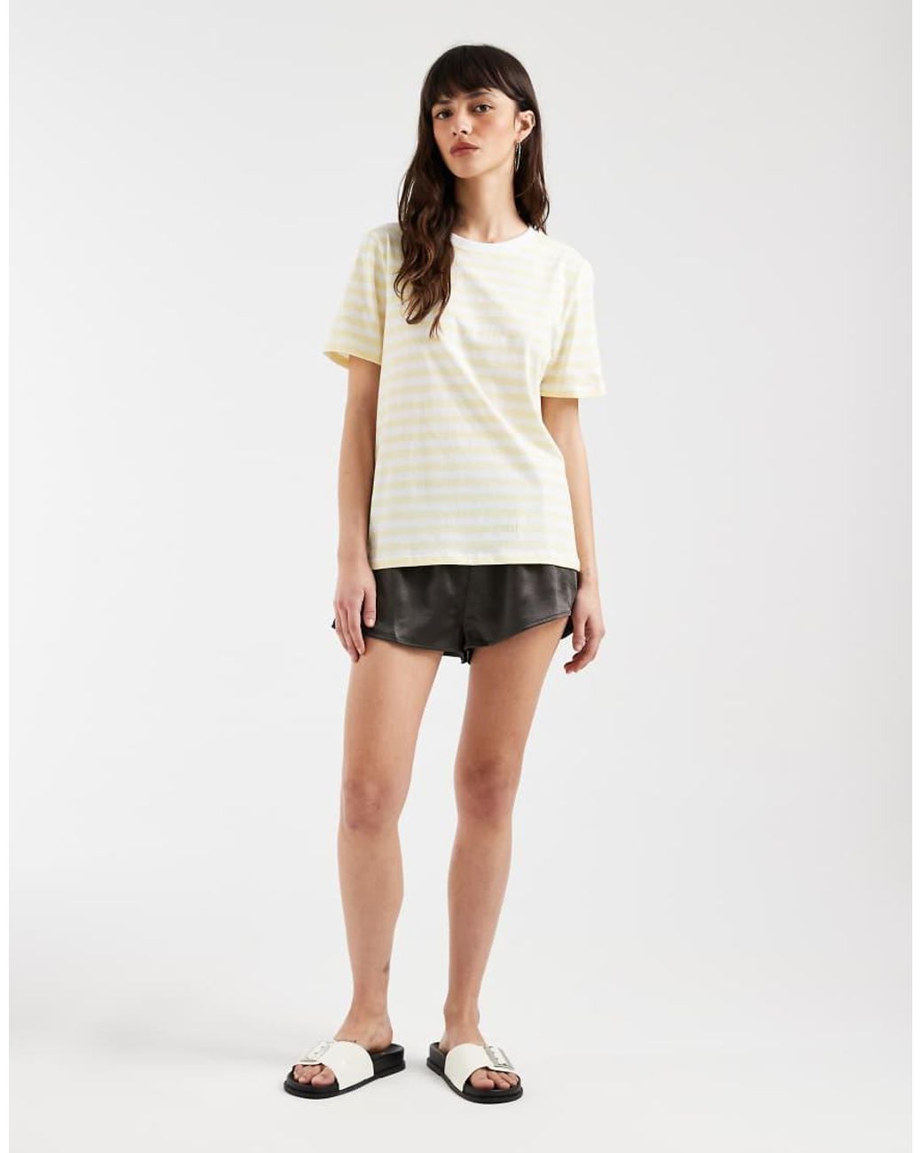 Pieces White Short Sleeve Boxy T-shirt