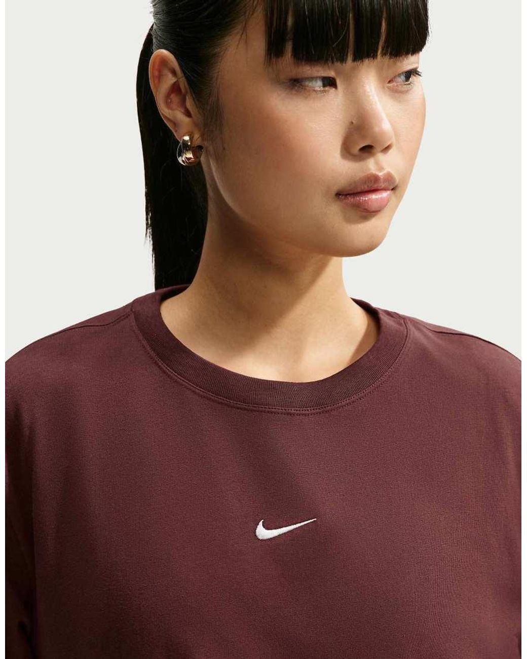 Nike Red W Nsw Classic Ss Tee Oversized T-shirt
