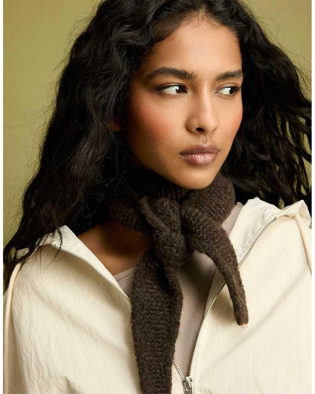 Stradivarius White Triangular Scarf