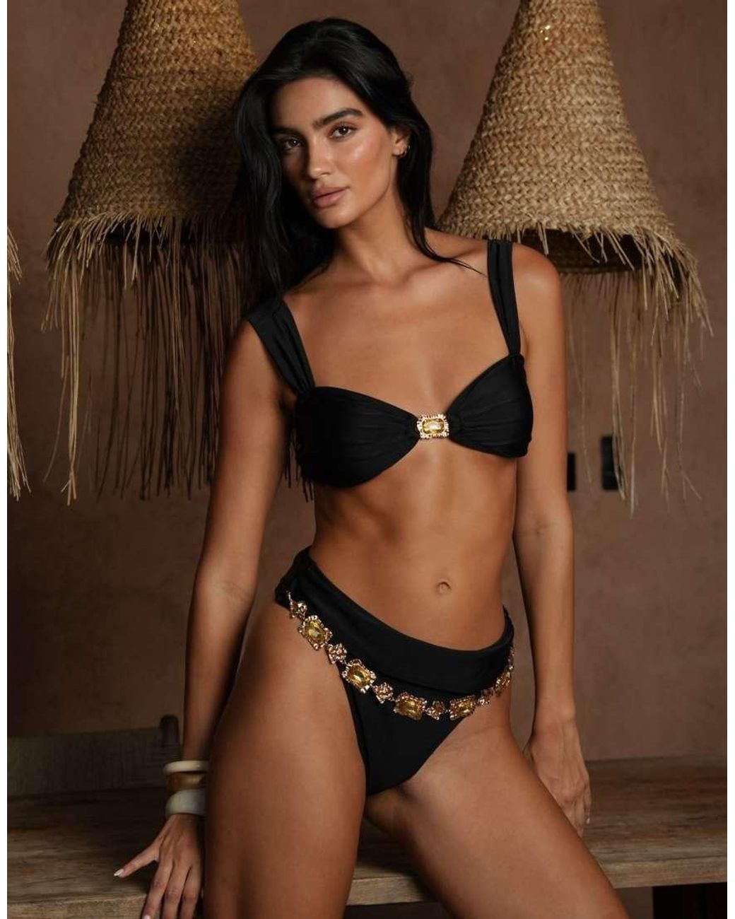Moda Minx Brown X Zoe Servini Bralet Bikini Top