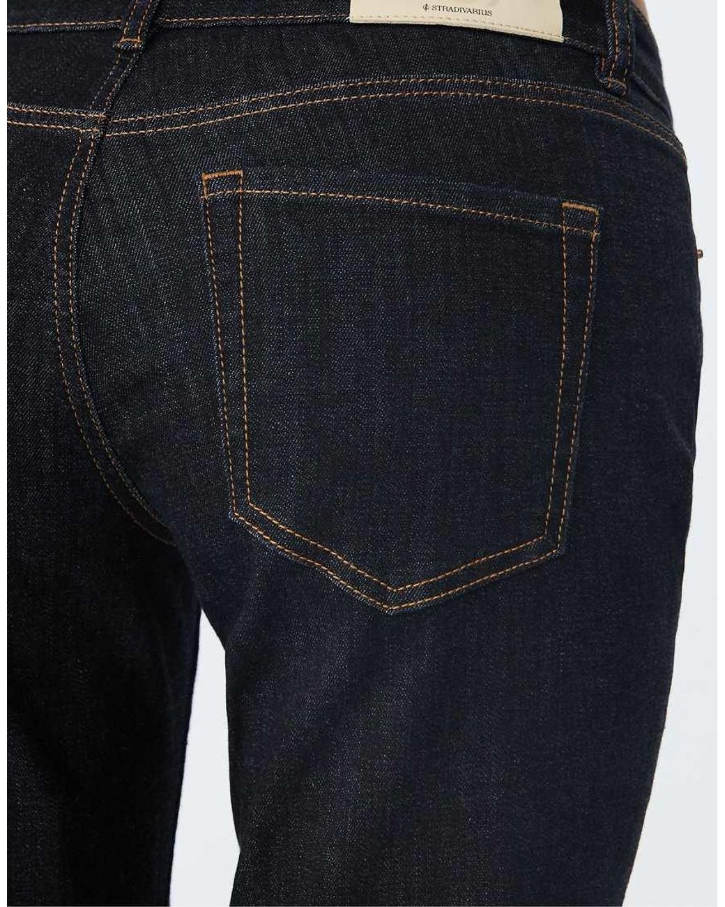 Stradivarius Blue D67 Slim Fit Boot-cut Jeans