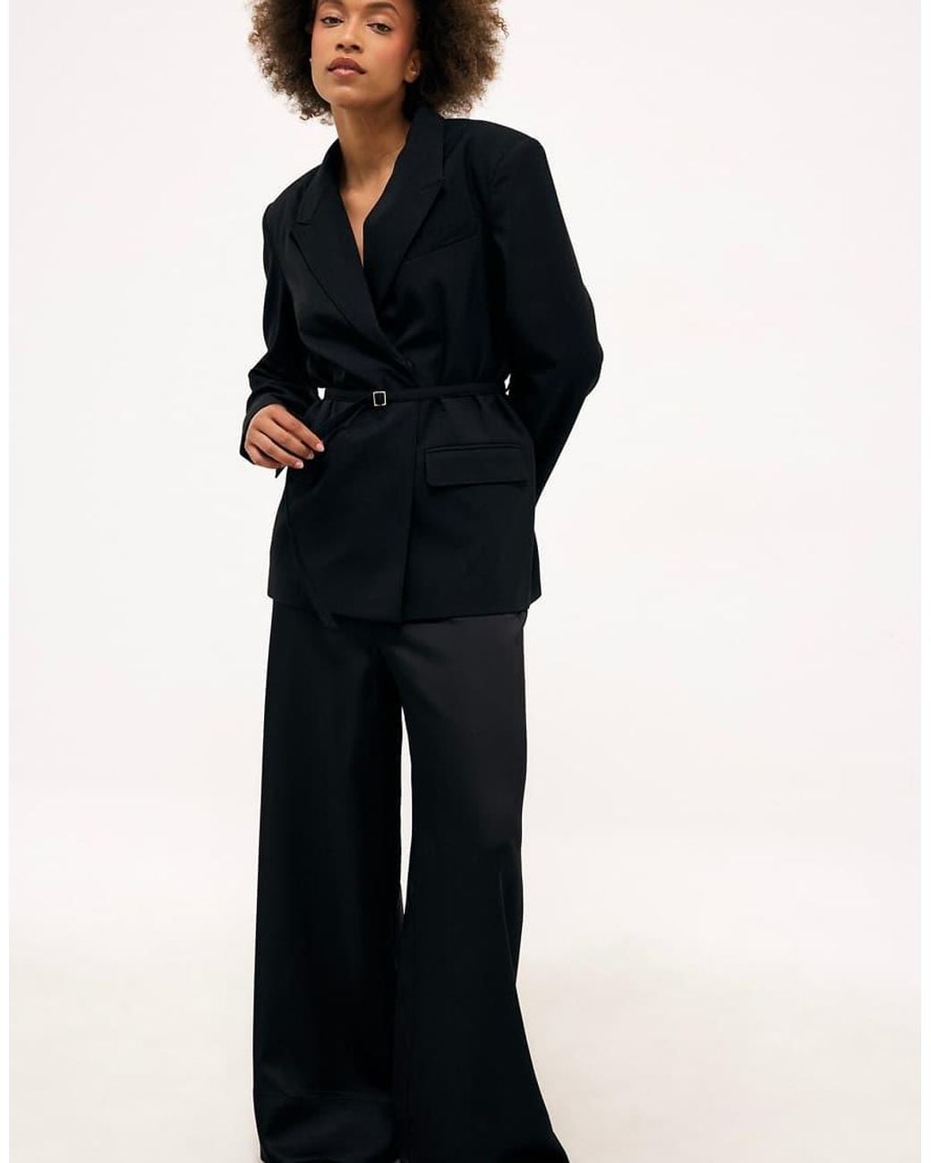 NA-KD Blue Belted Regular Blazer