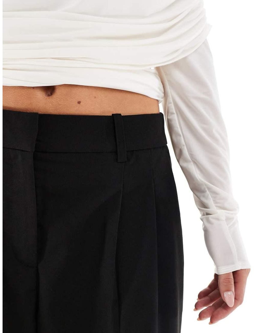 Vero Moda White Dad Fit Tailored Trouser