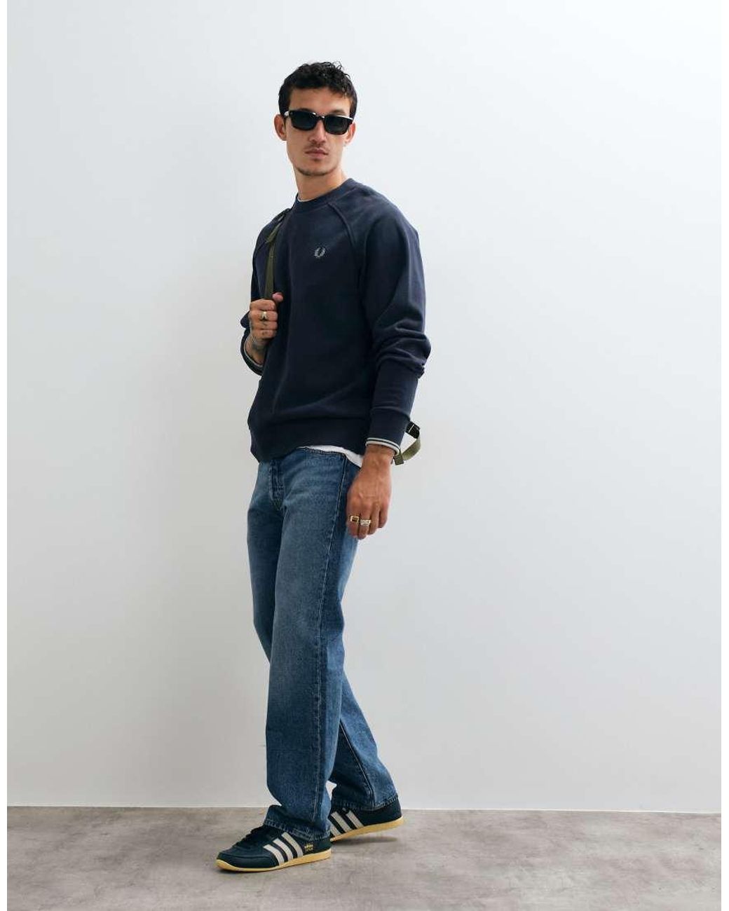 Fred Perry Blue Tipped Crewneck Sweatshirt for men