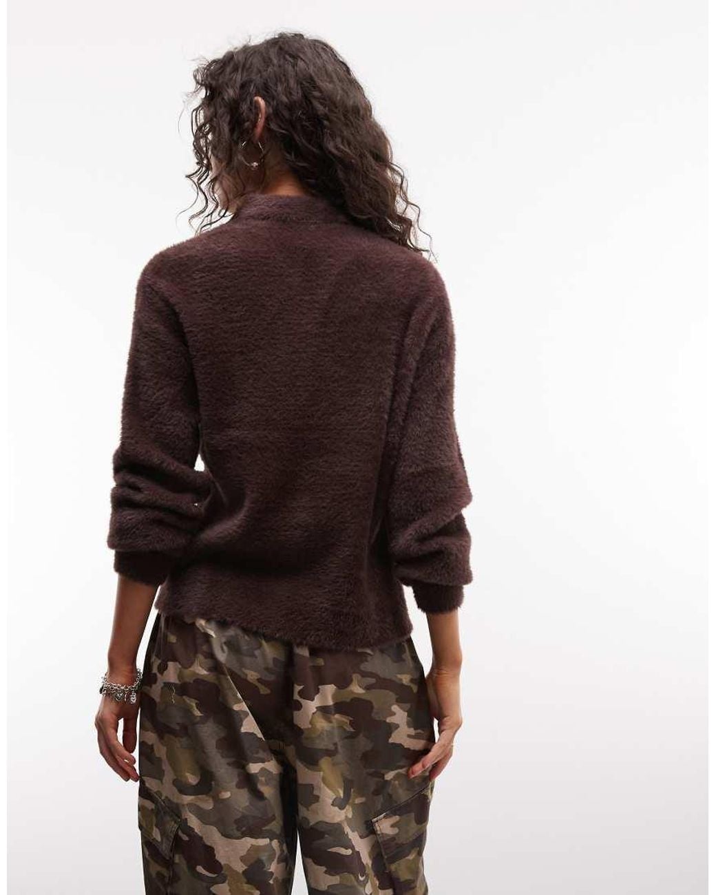 Carhartt Brown Maine Long Sleeve Fluffy Polo Top