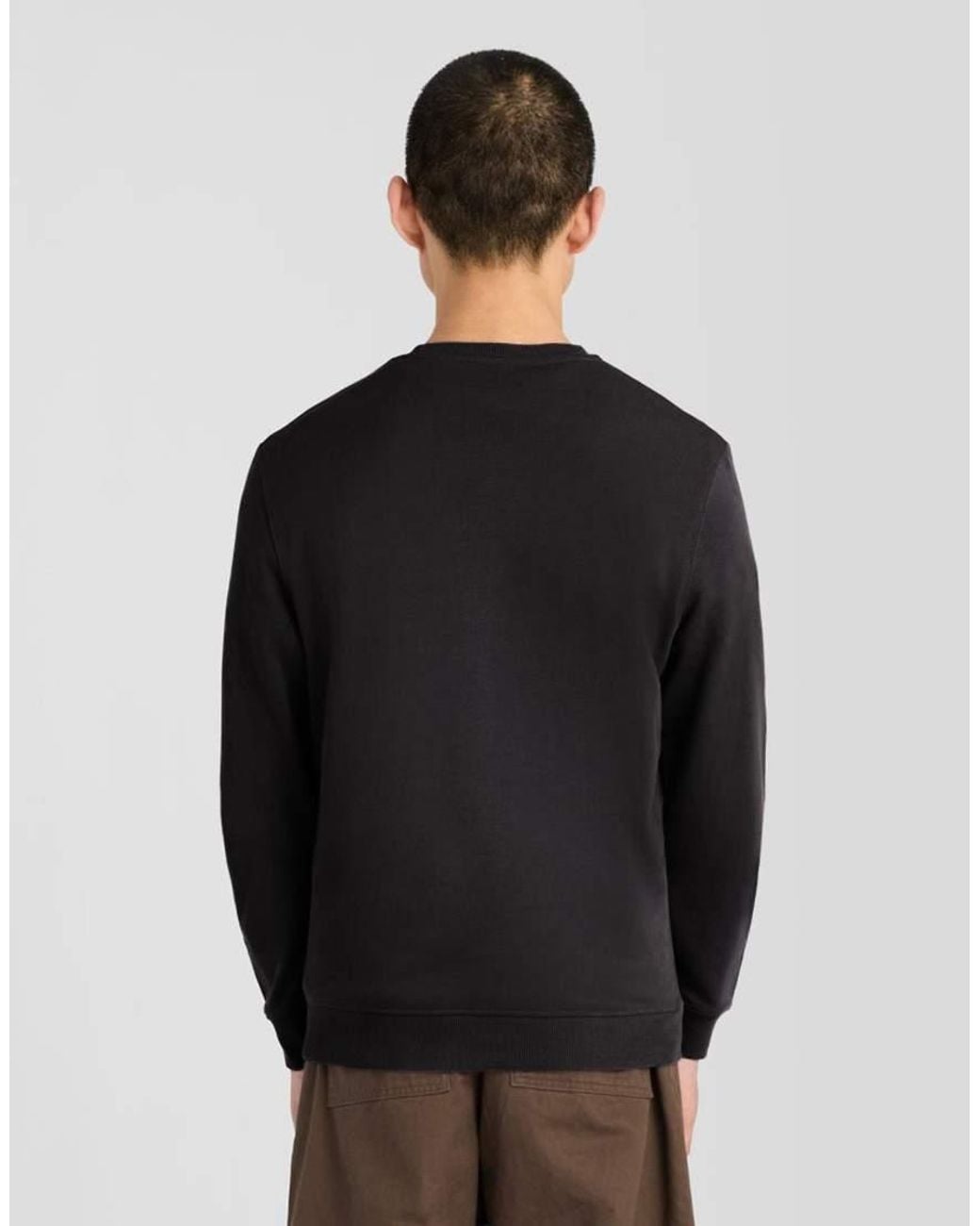 Lyle & Scott Black Mid Layers Crew Neck Sweatshirt for men