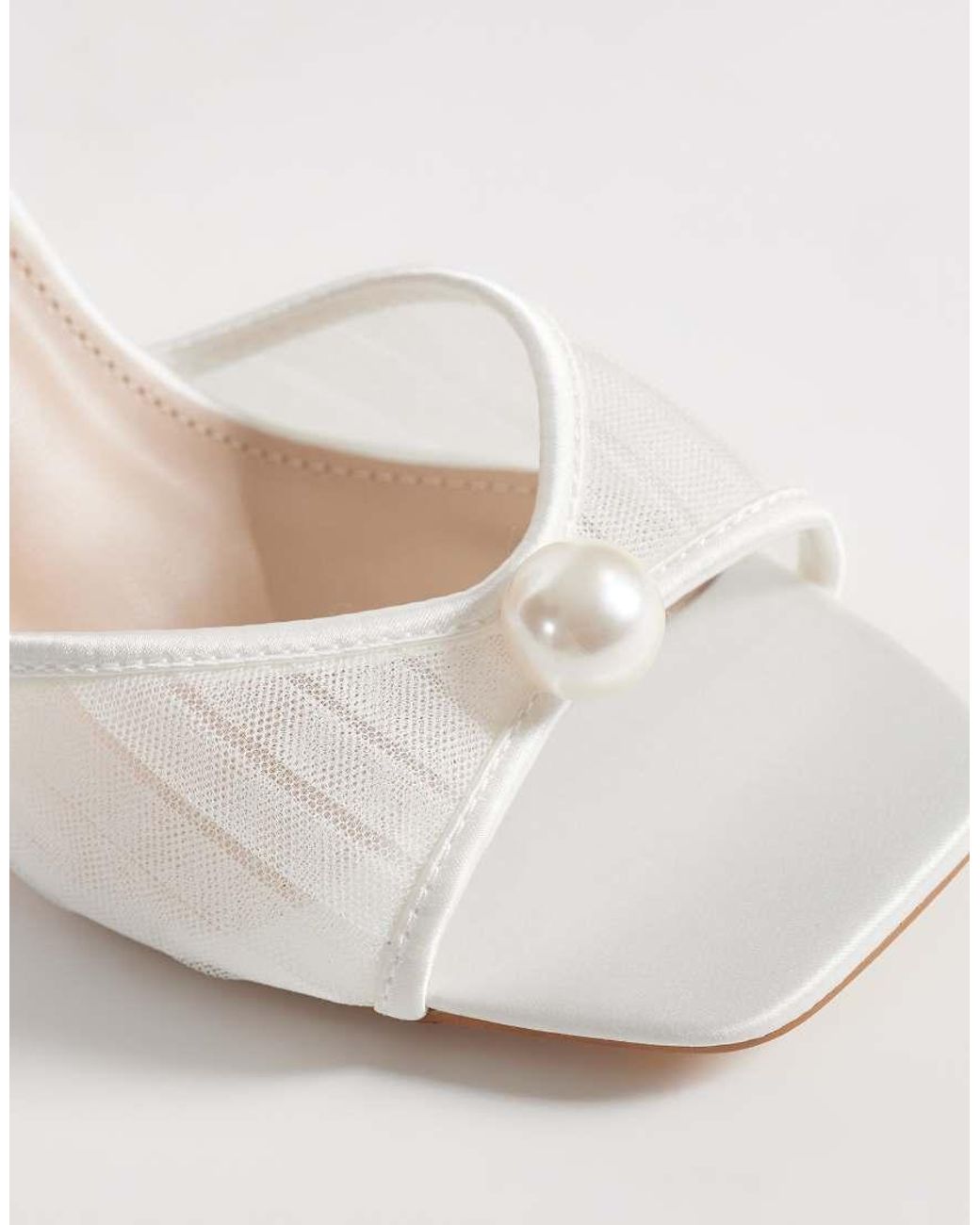 Be Mine Wide Fit White Be Mine Bridal Wide Fit Punam Block Heel Sandals
