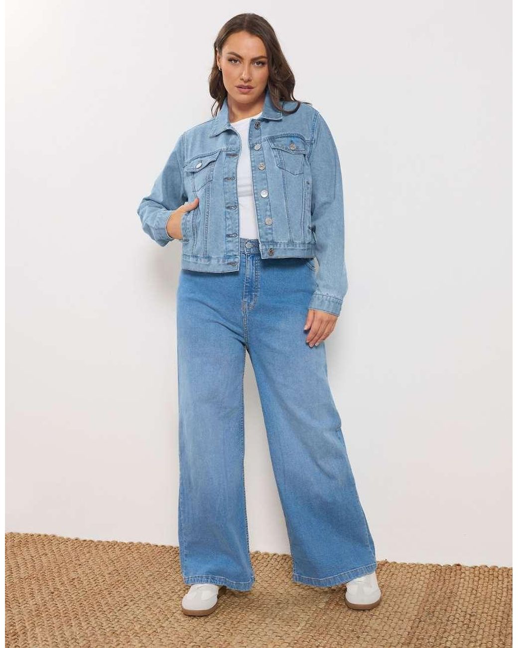 Yours Clothing Blue Denim Jacket