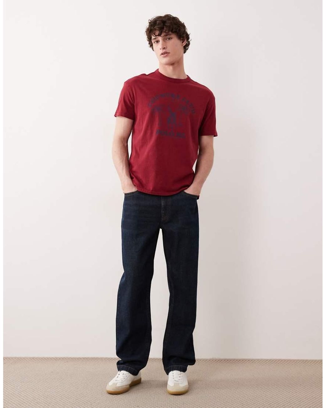 Polo Ralph Lauren Red Vintage Polo Player Print T-shirt for men