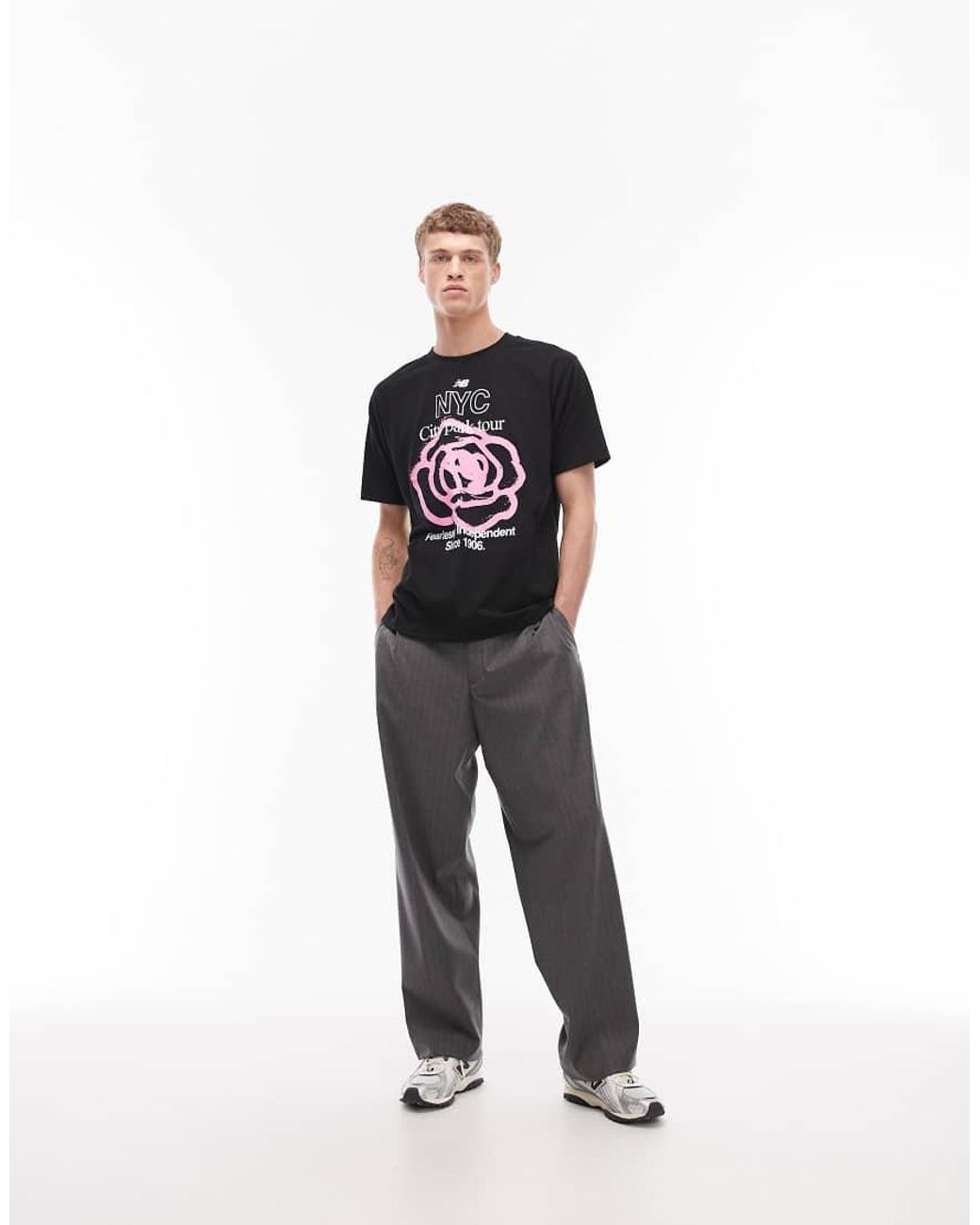 New Balance Black Nyc City Run T-shirt for men